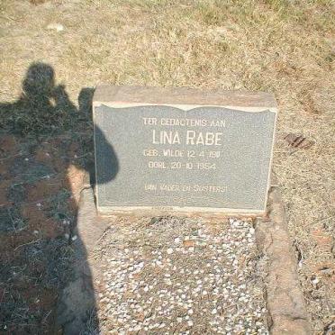 RABE Lina nee WILDE 1911-1954