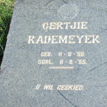 RADEMEYER Gertjie 1955-1955