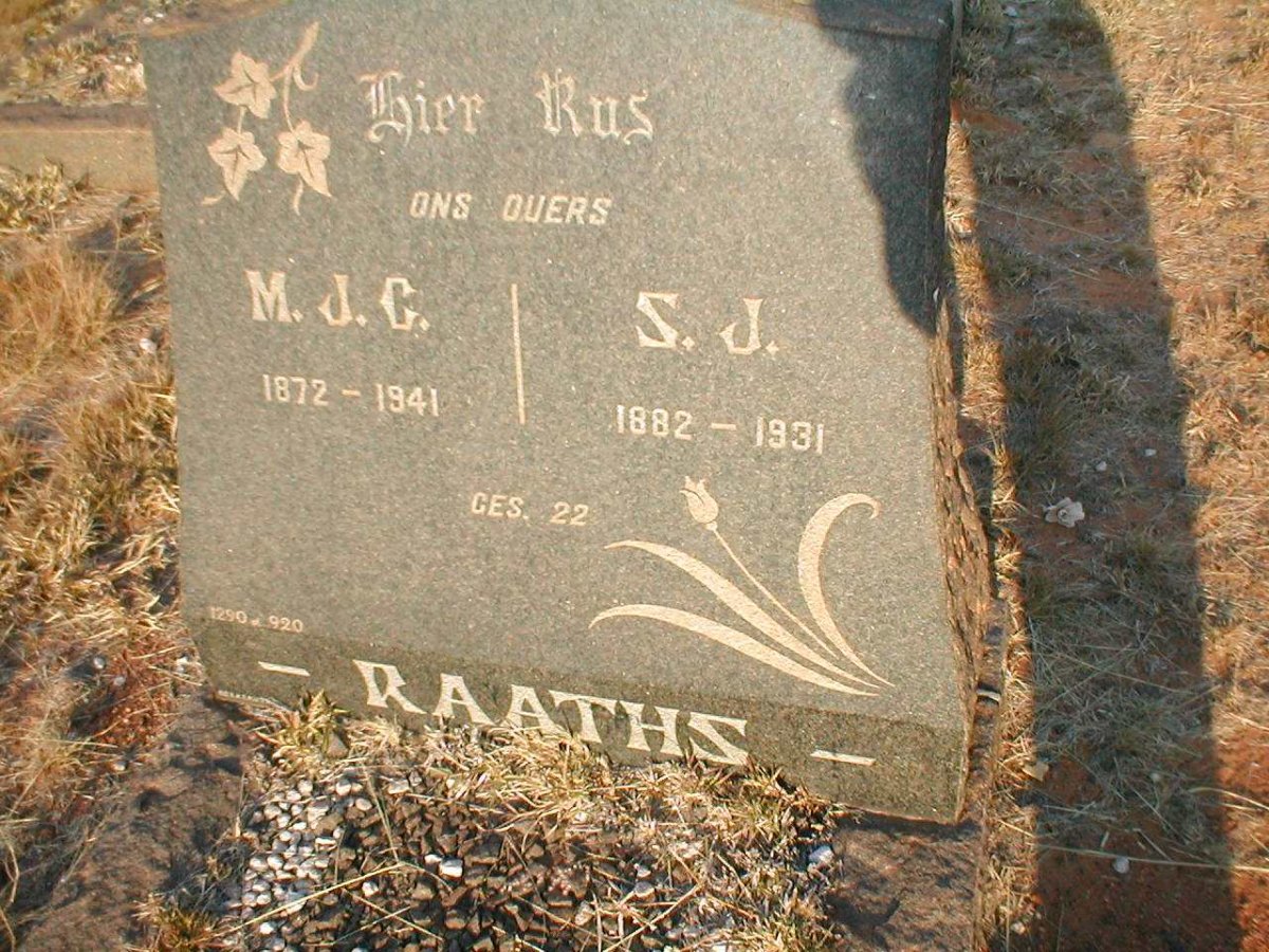 RAATHS M.J.C. 1872-1941 &amp; S.J. 1882-1931