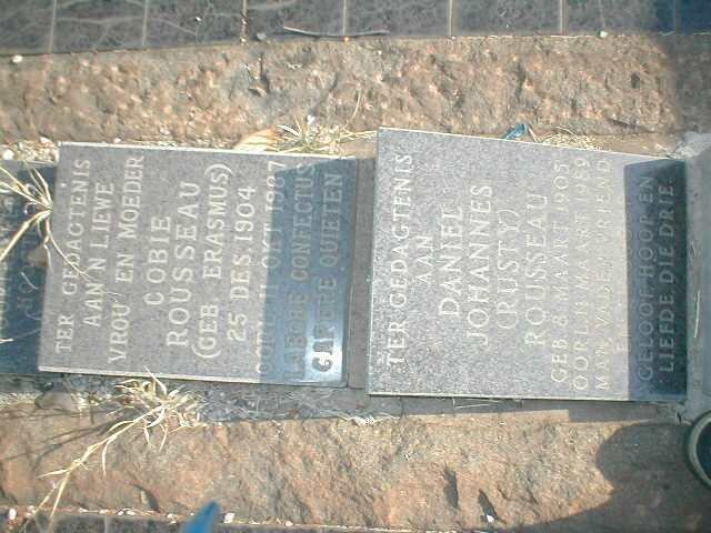 ROUSSEAU Daniel Johannes 1905-1989 &amp; Cobie ERASMUS 1904-1987