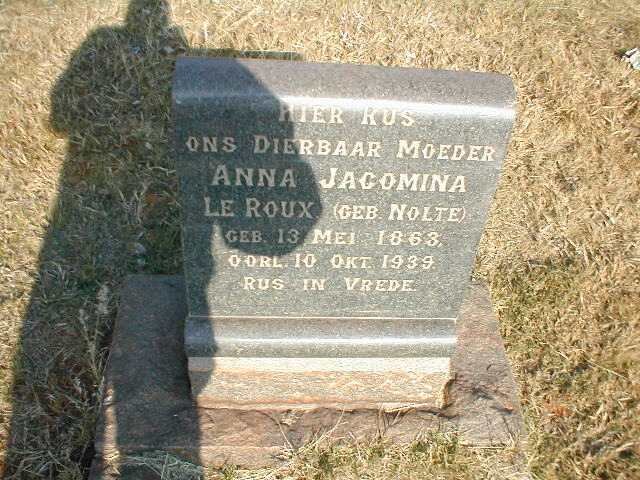 ROUX Anna Jacomina, le nee NOLTE 1863-1939