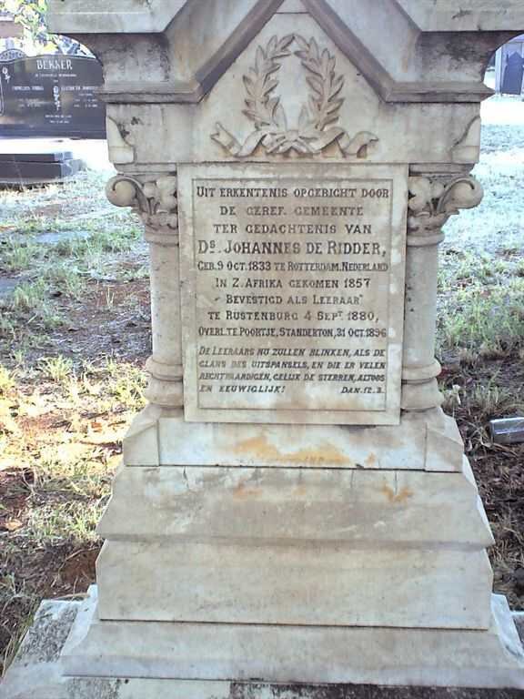 RIDDER Johannes, de 1833-1896