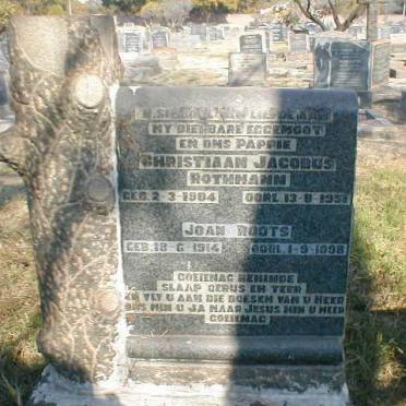 ROTHMANN Christiaan Jacobus 1904-1951 :: ROOTS Joan 1914-1998