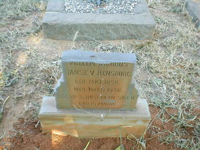 RENSBURG Willem Jacobus, Janse van 1858-1936