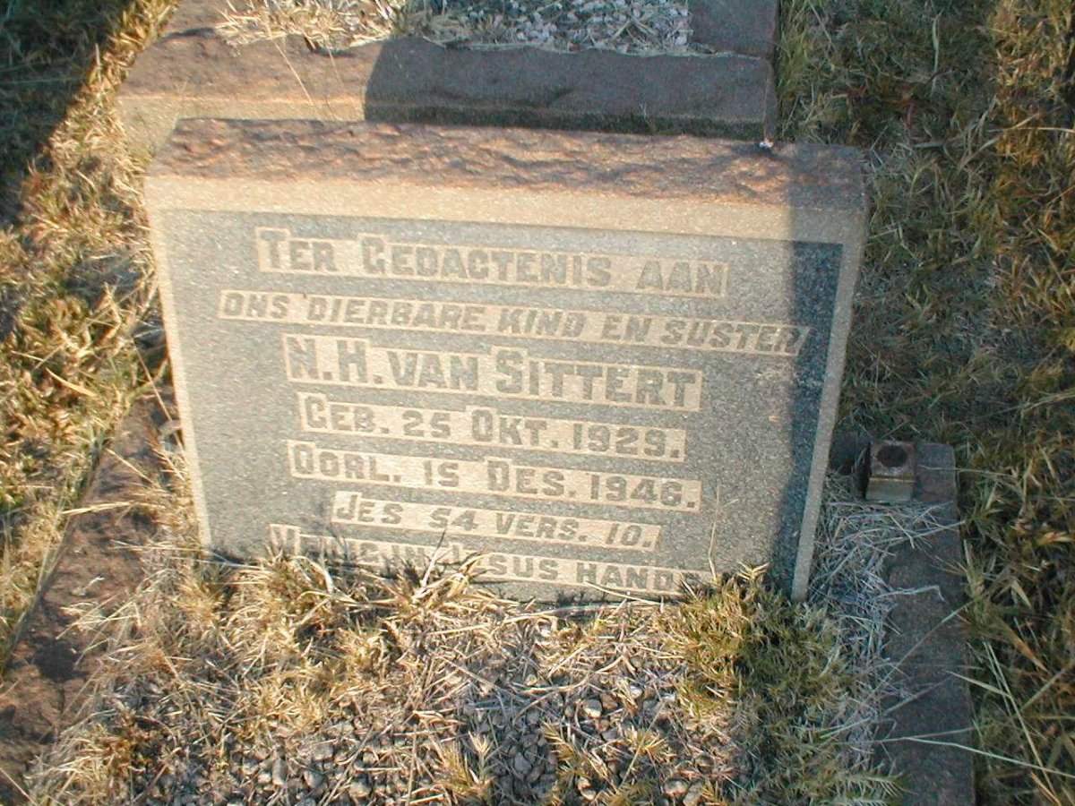 SITTERT N.H., van 1929-1946