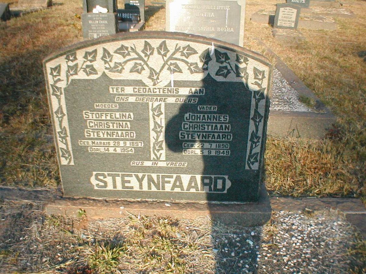 STEYNFAARD Johannes Christiaan 1890-1949 &amp; Stoffelina Christina MARAIS 1897-1954