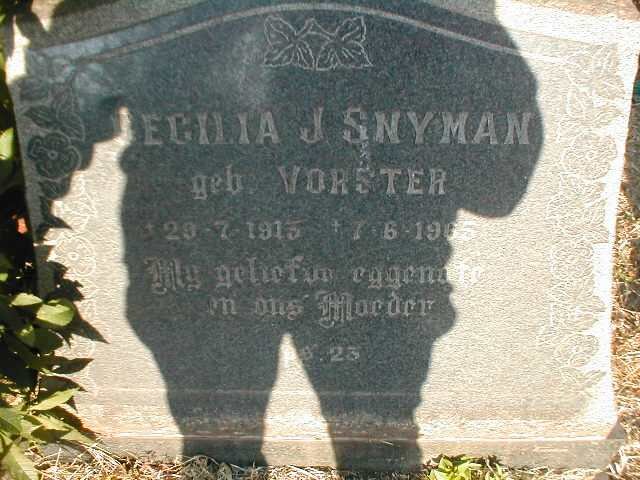SNYMAN Cecilia J. nee VORSTER 1913-1965