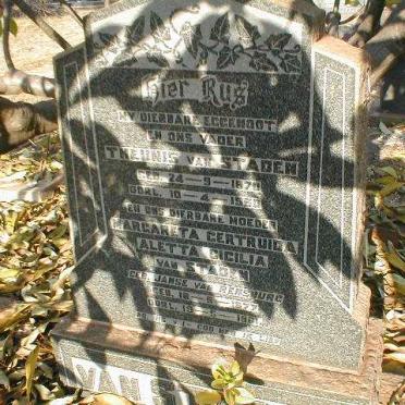 STADEN Theunis, van 1870-1950 &amp; Margareta Gertruida Aletta Cicilia JANSE VAN RENSBURG