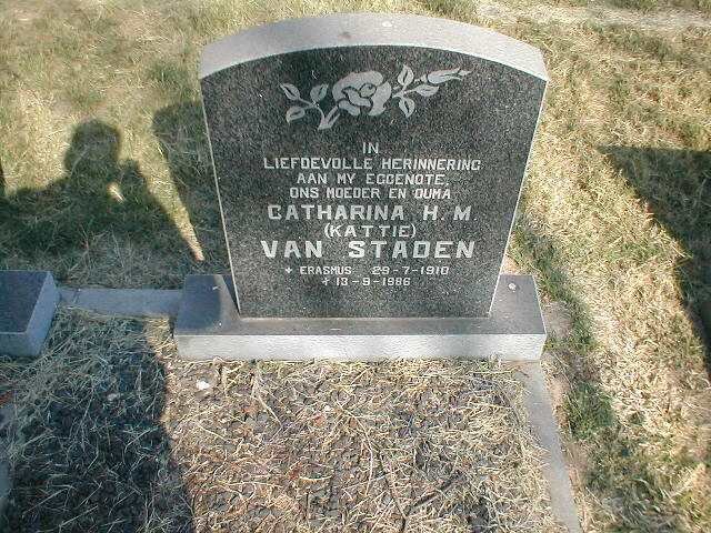 STADEN Catharina H.M., van 1910-1986