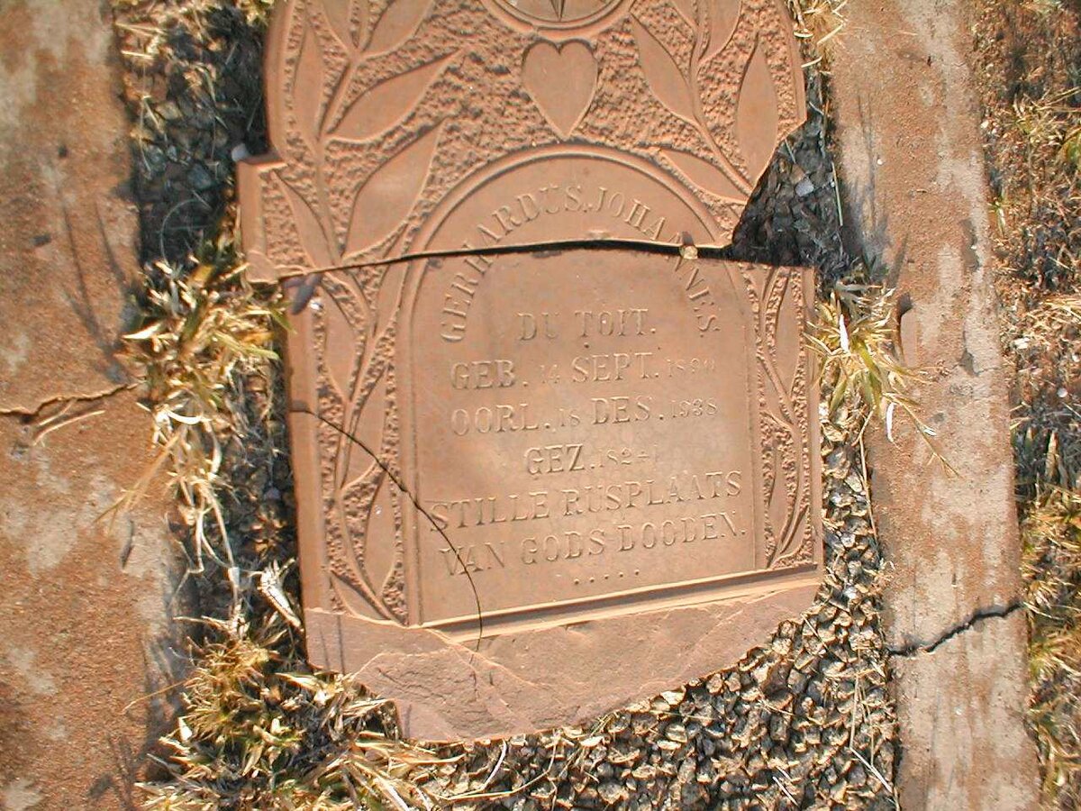 TOIT Gerhardus Johannes, du 1880-1945