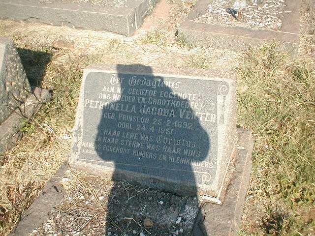 VENTER Petronella Jacoba nee PRINSLOO 1892-1951