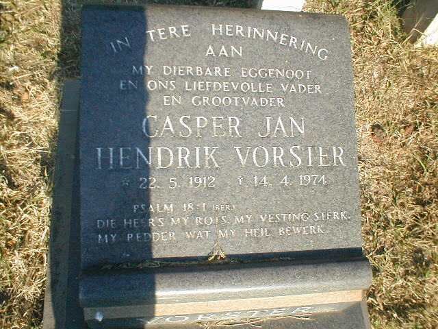 VORSTER Casper Jan Hendrik 1912-1974