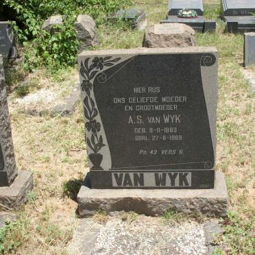 WYK A.S., van 1883-1969
