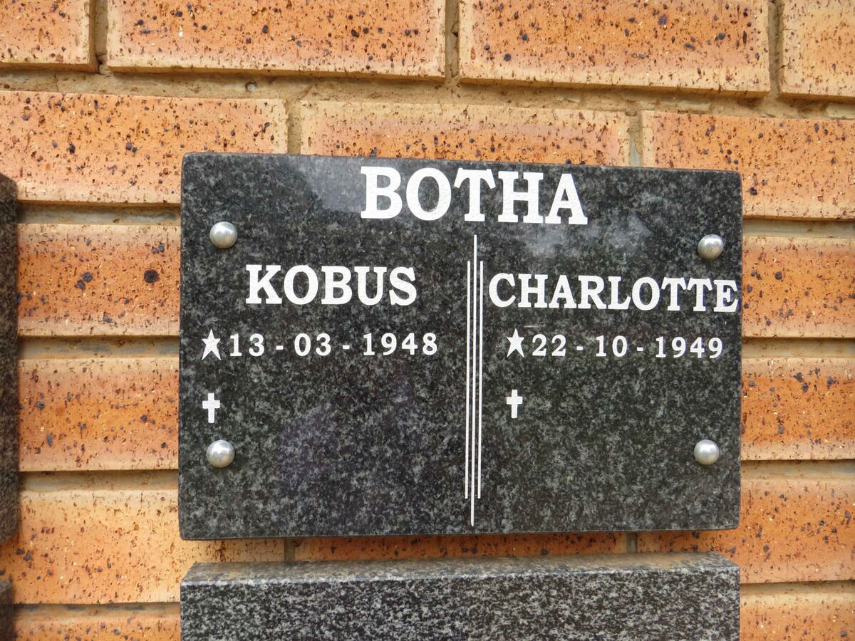 BOTHA Kobus 1948- & Charlotte 1949- 
