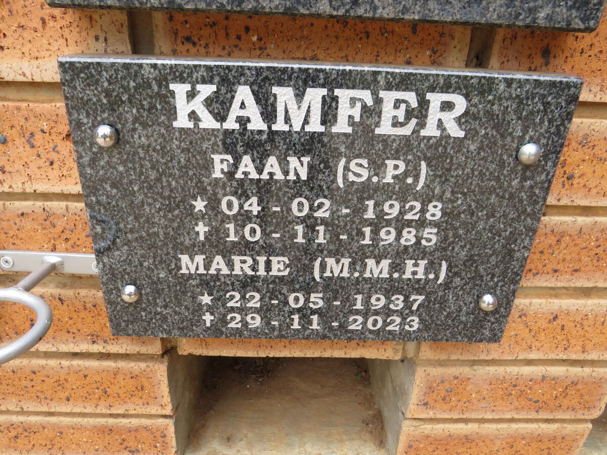 KAMFER S.P. 1928-1985 & M.M.H. 1937-2023
