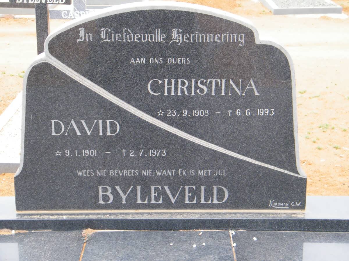 BYLEVELD David 1901-1973 &amp; Christina 1908-1993