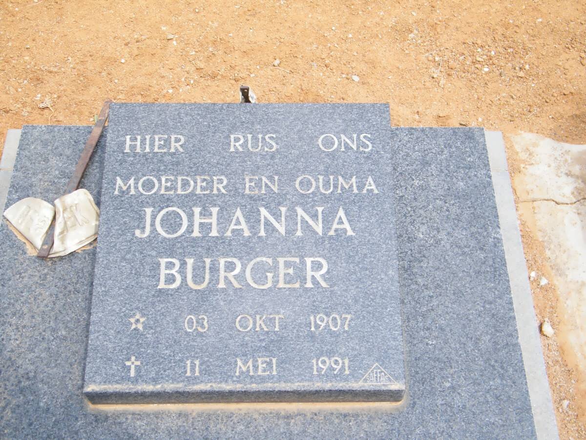 BURGER Johanna 1907-1991