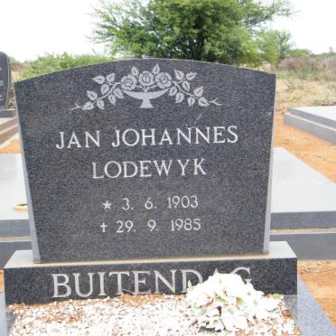 BUITENDAG Jan Johannes Lodewyk 1903-1985