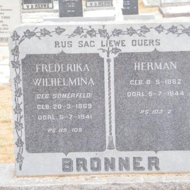 BRONNER Herman 1862-1944 &amp; Frederika Wilhelmina SOMERFELD 1869-1941