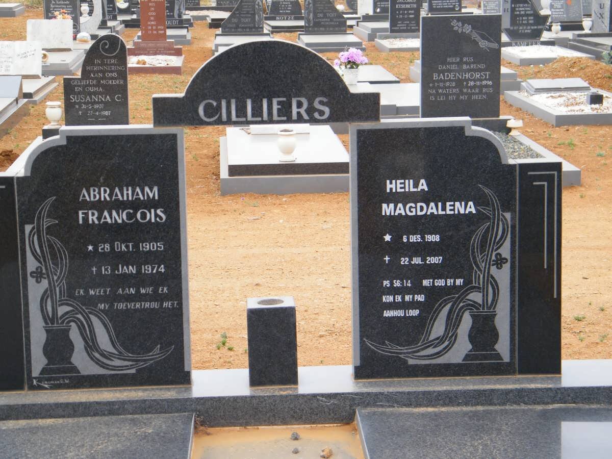 CILLIERS Abraham Francois 1905-1974 &amp; Heila Magdalena 1908-2007