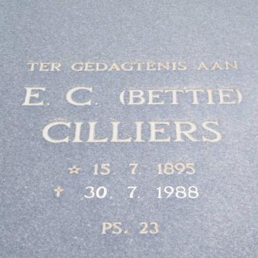 CILLIERS E.C. 1895-1988