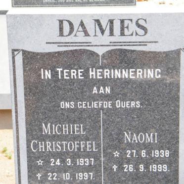 DAMES Michiel Christoffel 1937-1997 &amp; Naomi 1938-1999