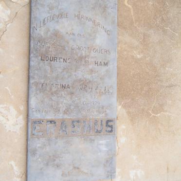ERASMUS Lourens Abraham 1856-1930 &amp; Catharina Sophia J. MEINTJIES 1857-1929