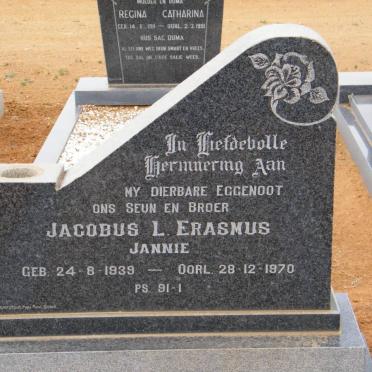 ERASMUS Jacobus L. 1939-1970