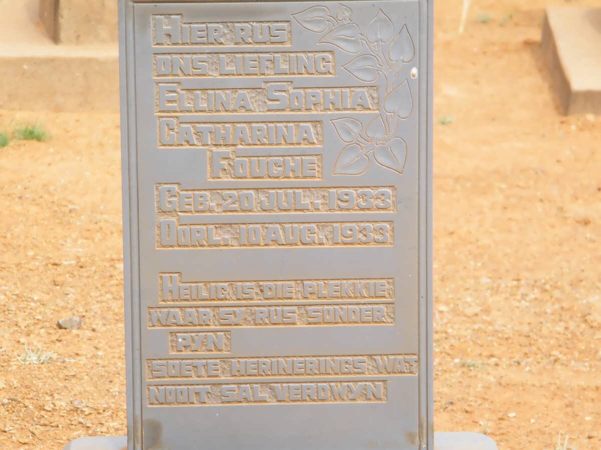 FOUCHE Ellina Sophia Catharina 1933-1933