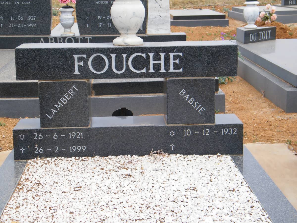 FOUCHÉ Lambert 1921-1999 &amp; Babsie 1932-