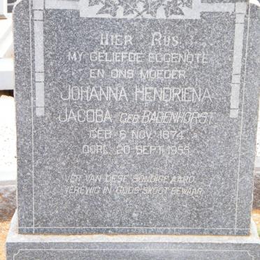 GAGIANO Johanna Hendriena Jacoba nee BADENHORST 1874-1955