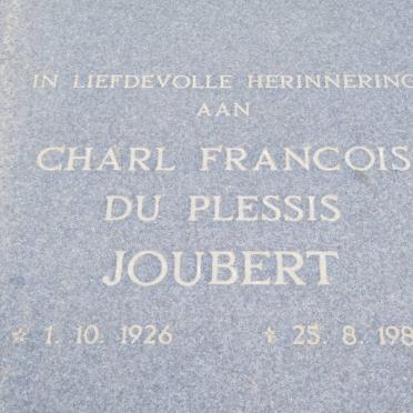 JOUBERT Charl Francois Du Plessis 1926-1982