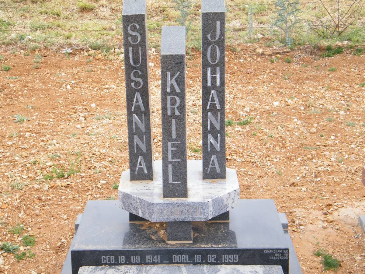 KRIEL Susanna Johanna 1941-1999