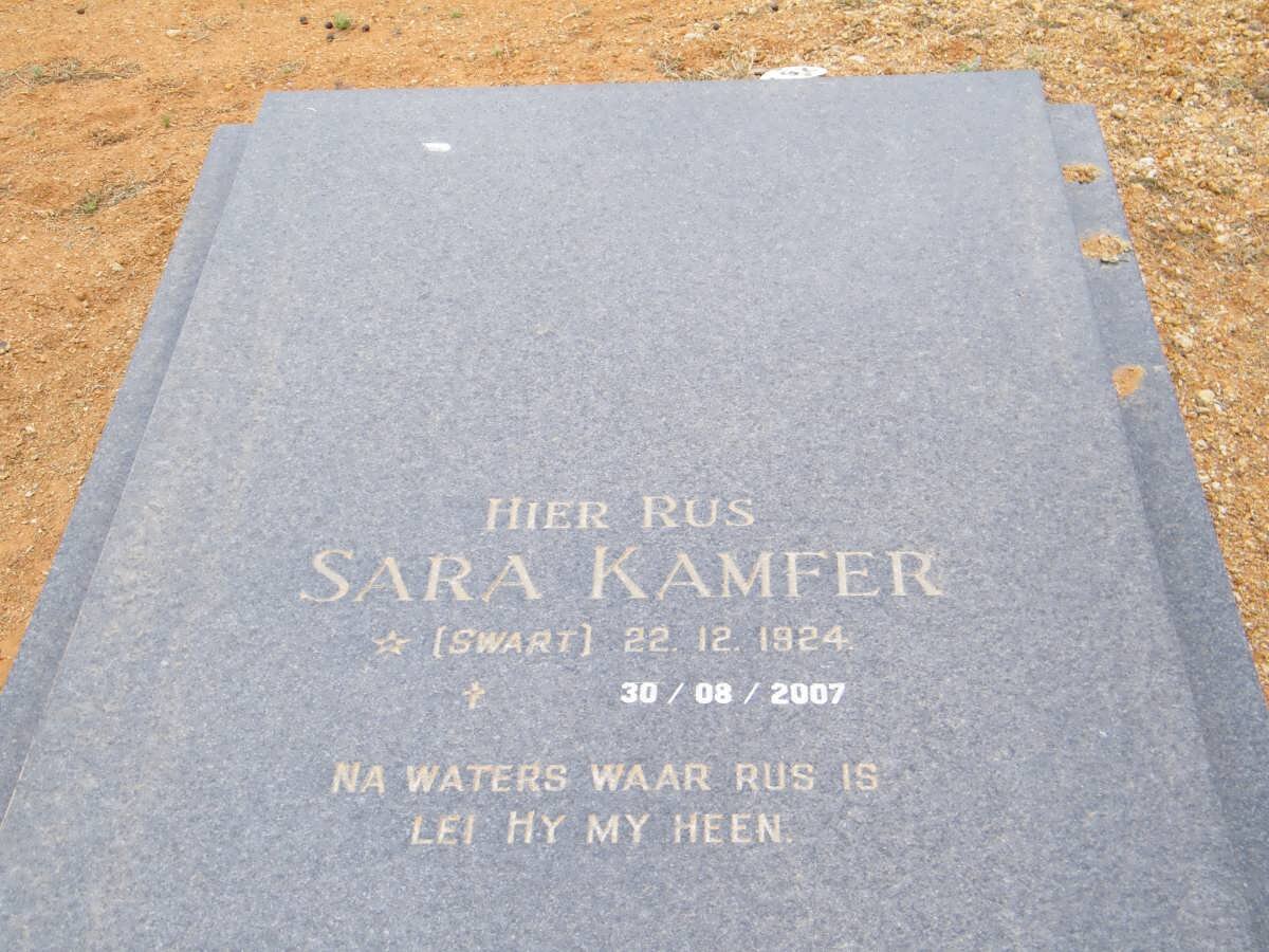 KAMFER Sara nee SWART 1924-2007