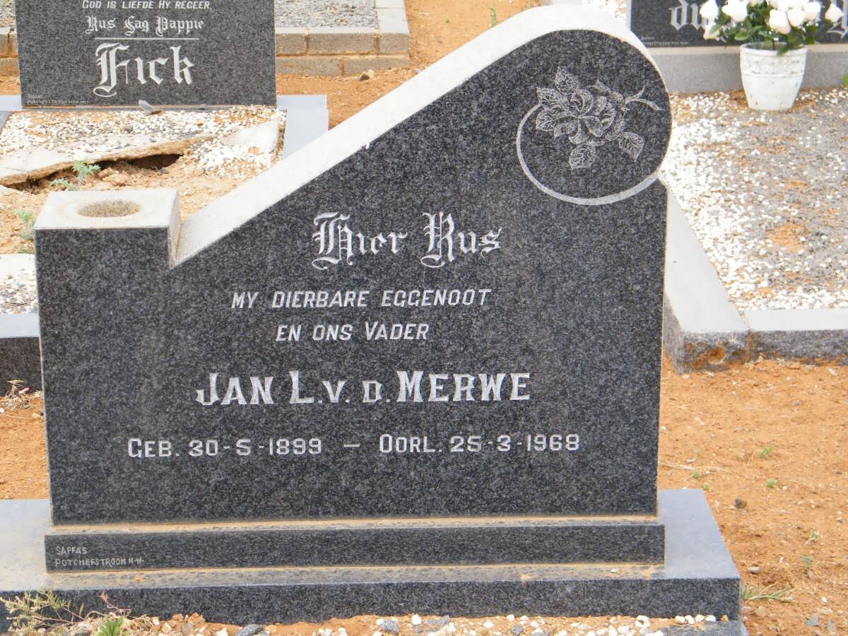 MERWE Jan L., v.d. 1899-1968
