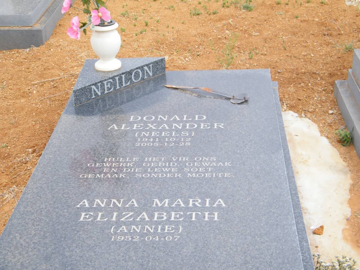 NEILON Donald Alexander 1941-2005 &amp; Anna Maria Elizabeth 1952-