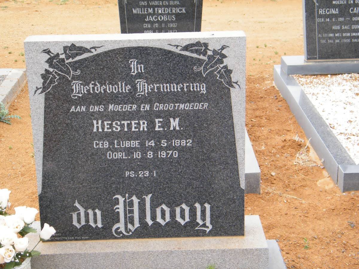 PLOOY Hester E.M., du nee LUBBE 1882-1970