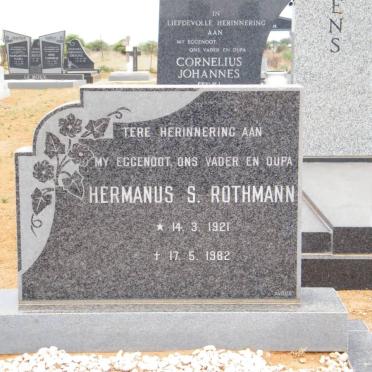 ROTHMANN Hermanus S. 1921-1982