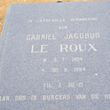 ROUX Gabriel Jacobus, le 1904-1984