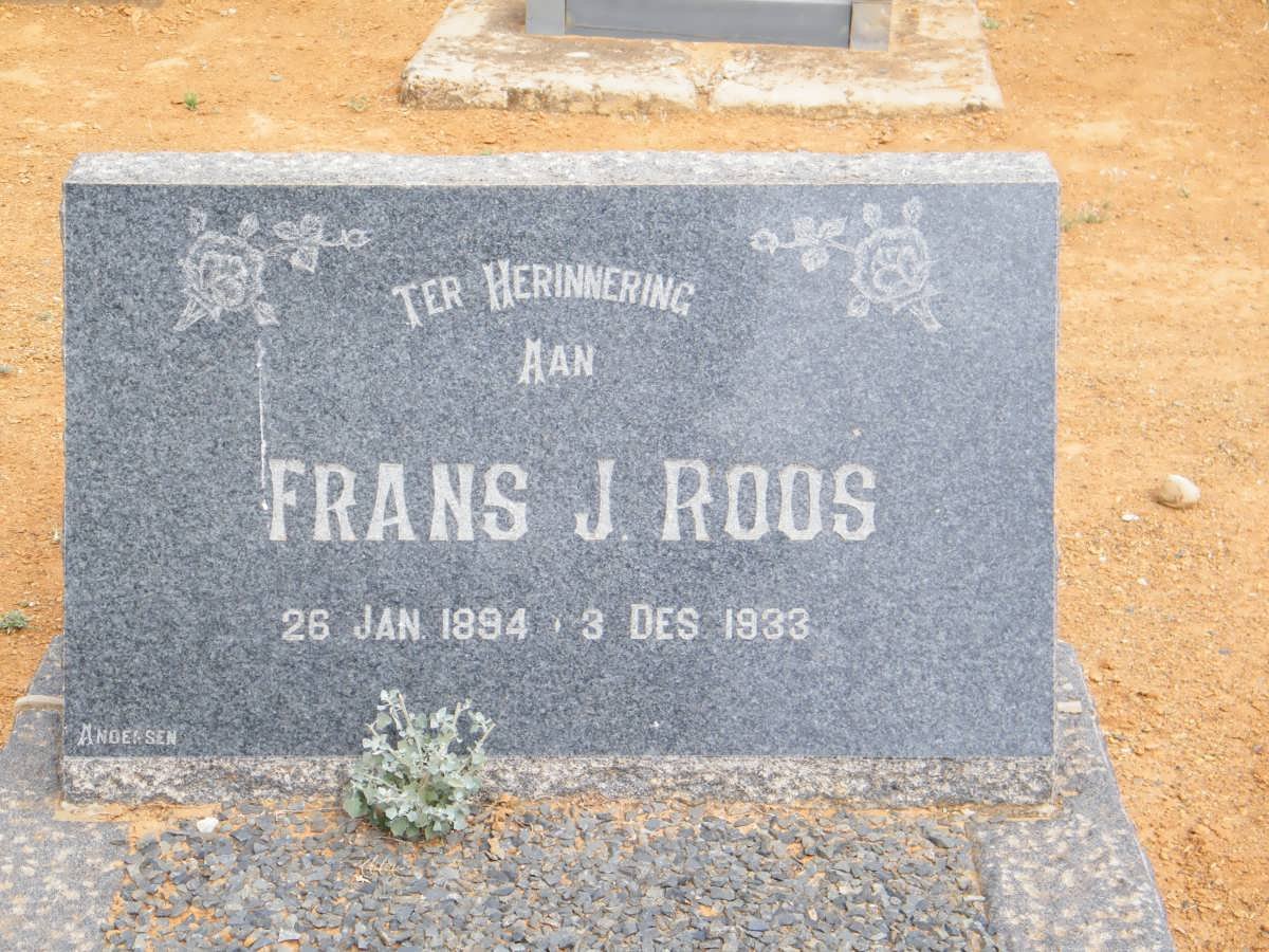 ROOS Frans J. 1894-1933