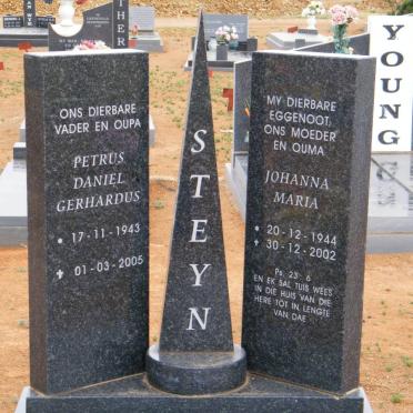 STEYN Petrus Daniel Gerhardus 1943-2005 &amp; Johanna Maria 1944-2002