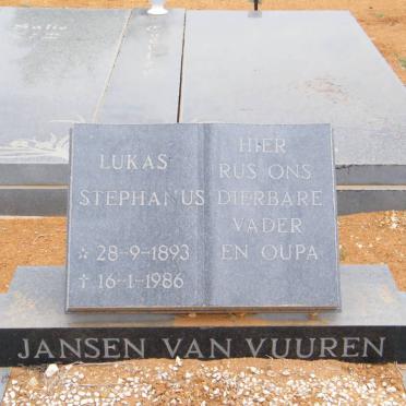 VUUREN Lukas Stephanus, Janse van 1893-1986