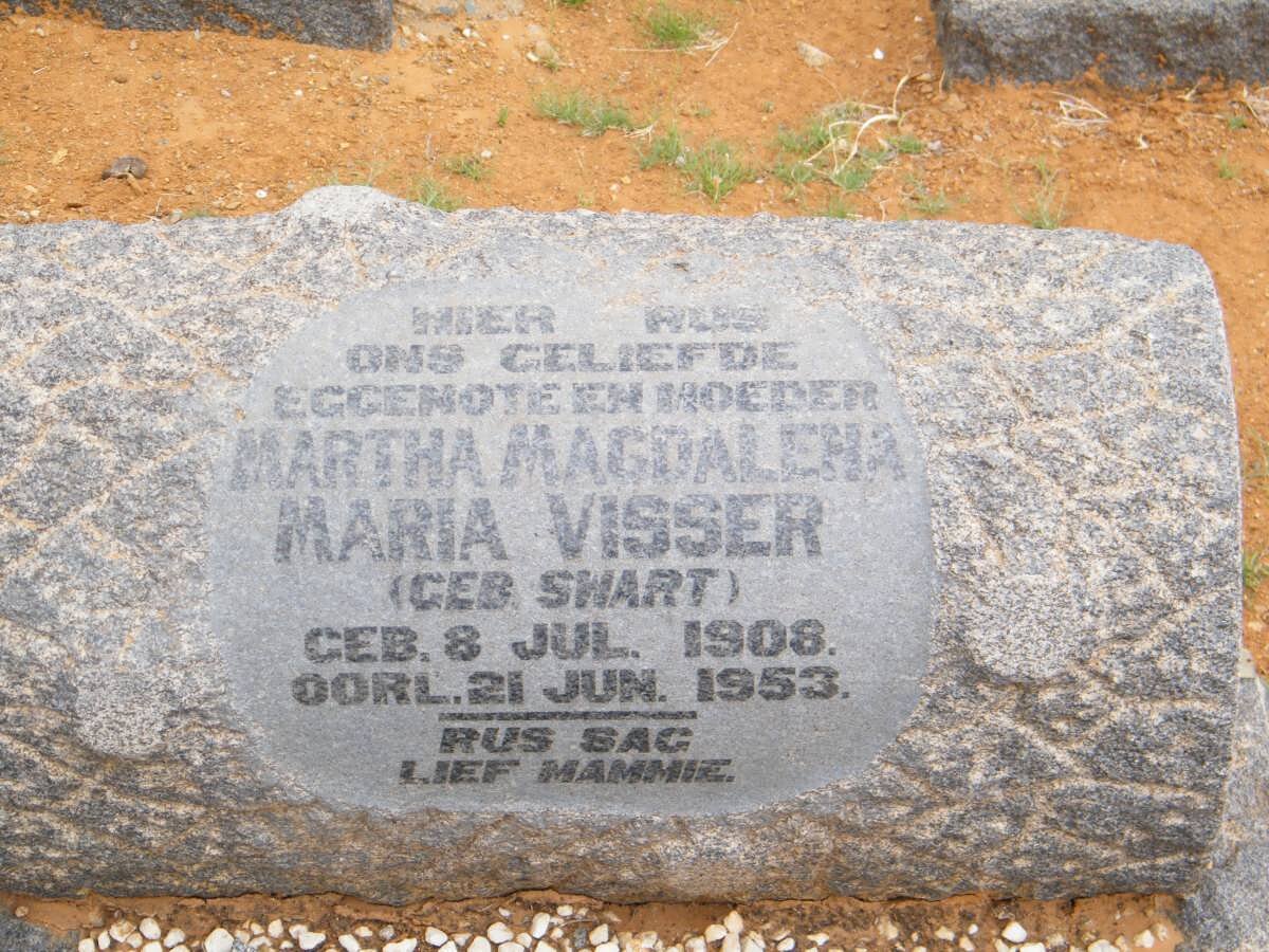 VISSER Martha Magdalena Maria nee SWART 1908-1953