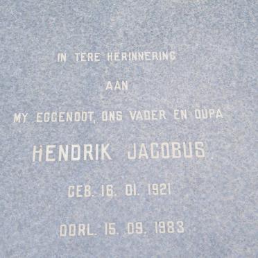 VORSTER Hendrik Jacobus 1921-1983 &amp; Christina Johanna Sophia 1938-2009