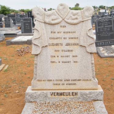 VERMEULEN Elizabeth Johanna nee CILLIERS 1889-1951
