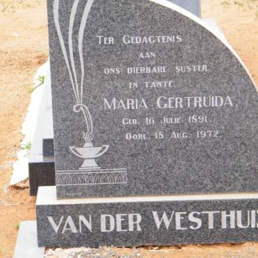 WESTHUIZEN Maria Gertruida, van der 1891-1972