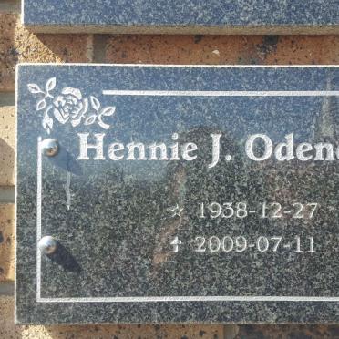 ODENDAAL Hennie J. 1938-2009
