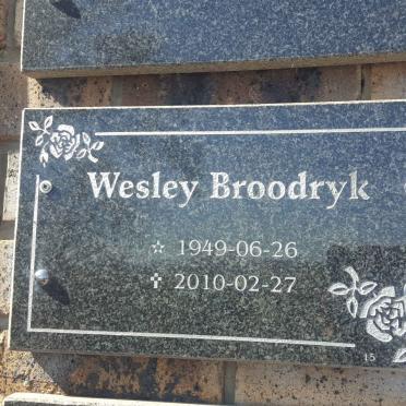 BROODRYK Wesley 1949-2010