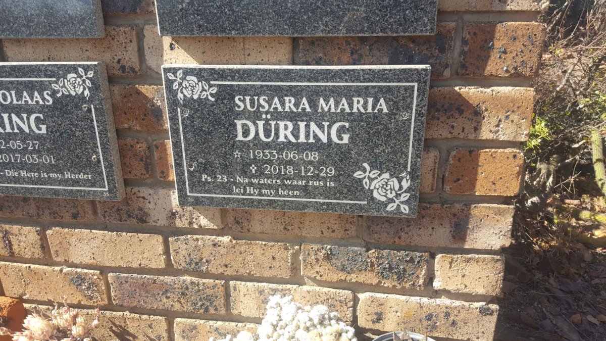 DURING Susara Maria 1933-2018