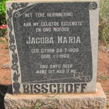 BISSCHOFF Jacoba Maria nee STORM 1928-1963